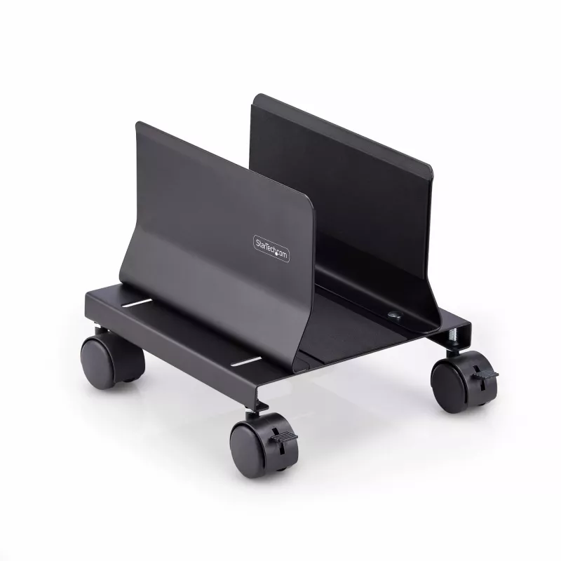 StarTech.com arvutitorni käru, veerev mobiilne protsessori alus ratastel, max koormus 21 kg, reguleeritav arvutikorpuse kinnitus, lauaalune põrandastatiiv, terasest nukk