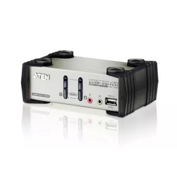 ATEN 2-pordiline USB - PS/2 VGA KVM-lüliti heli ja USB 2.0 jaoturiga (KVM-kaablid kaasas)