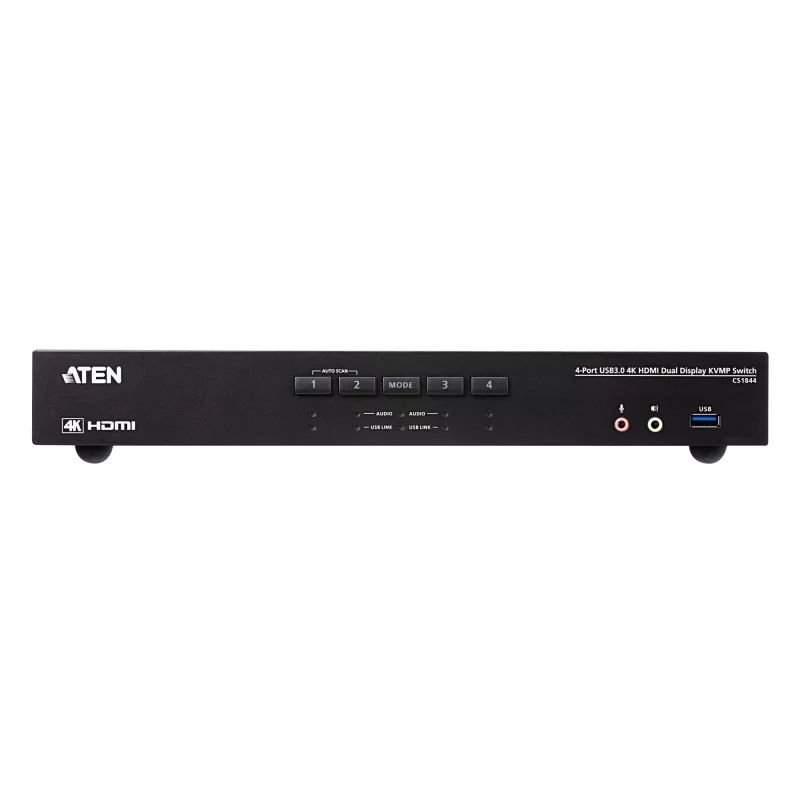 ATEN 4-pordine USB 3.0 4K HDMI kahe ekraaniga KVMP™ lüliti