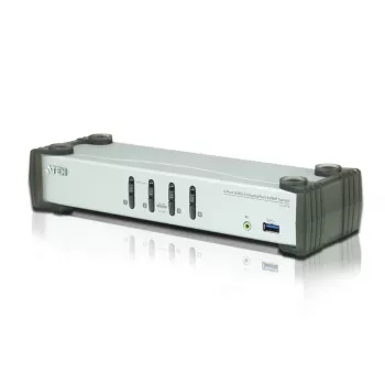 ATEN 4-pordiline USB 3.1 Gen 1 DisplayPort 1.1 KVMP™ lüliti kõlariga (KVM-kaablid kaasas)