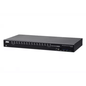 ATEN 16-pordiline USB 3.0 4K DisplayPort KVM-lüliti, 4096 x 2160 pikslit, 4K Ultra HD, 26.66 W, must