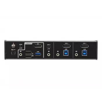 ATEN 3-pordiline USB-C DisplayPort hübriidne KVMP™ lüliti, 4096 x 2160 pikslit, 4K Ultra HD, 5,78 W, must