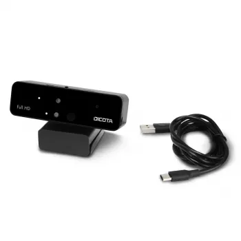 Veebikaamera DICOTA D31892 1902 x 1080 pikslit USB Must
