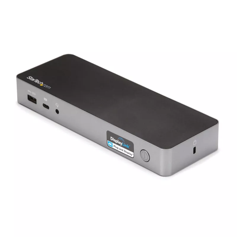 StarTech.com Universaalne sülearvuti dokkimisjaam, hübriid USB-C ja USB-A dokk, kahekordne 4K DP ja HDMI, 60W PD, Mac / Windows / Chrome OS, 4x USB 5Gbps jaotur, GbE