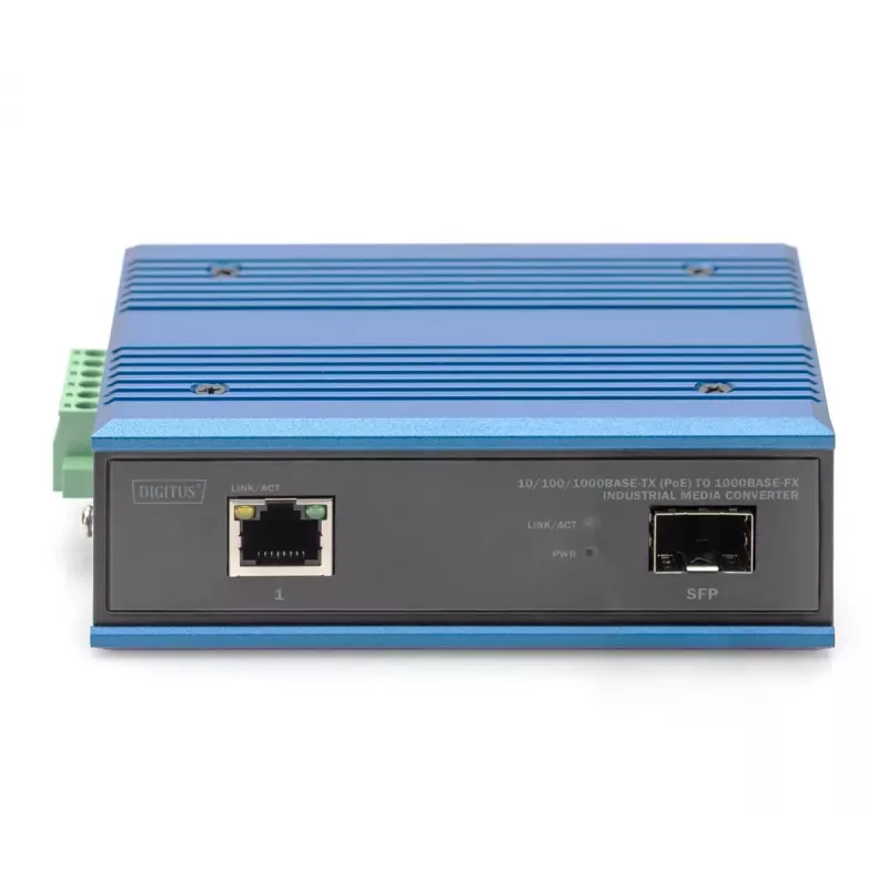 Digitus meediumimuundur 10/100/1000Base-TX PoE 1000Base-FX-le 1000 Mbit/s