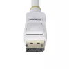 StarTech.com 3 m valge VESA-sertifikaadiga DisplayPort 1.2 kaabel, 4K 60 Hz, 21,6 Gbit/s, lukustuvate DP-pistikutega, DP 1.2 DisplayPort-kaabel, DP monitori juhe, M/M
