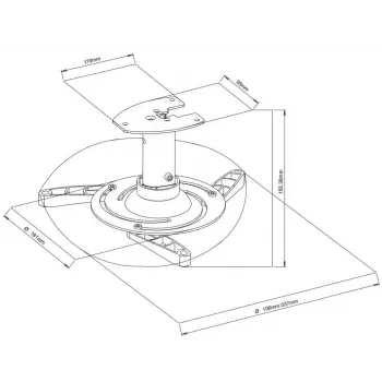 Vivolink VLMC101-H projektorikinnitus Lagi Valge