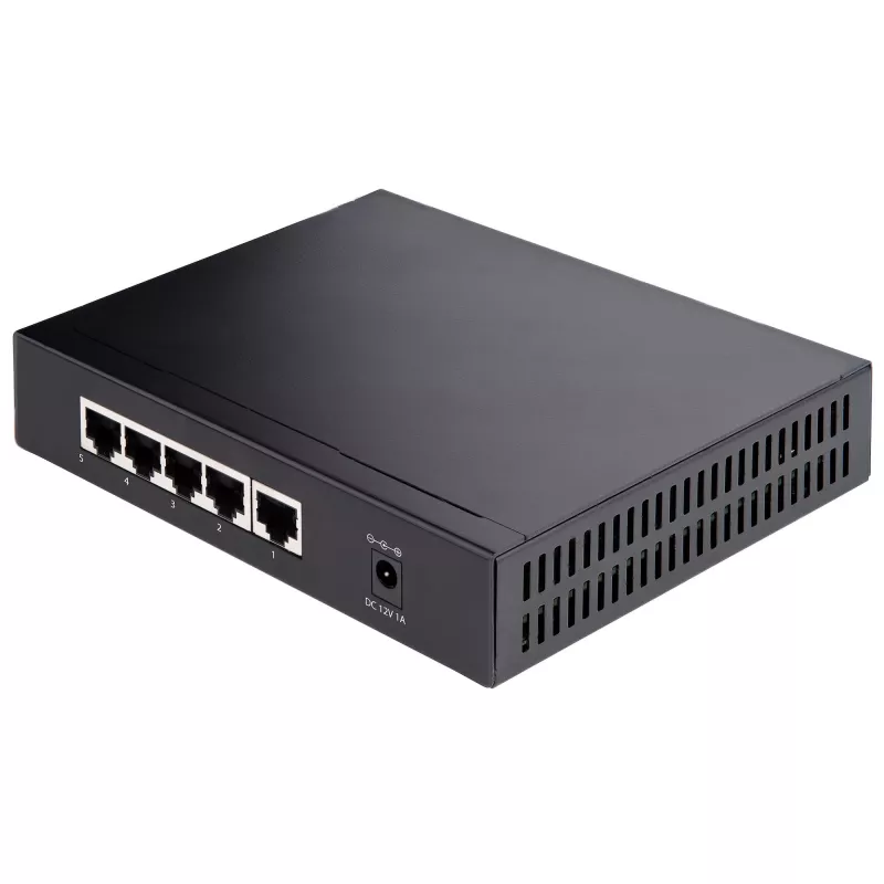StarTech.com Haldamata 2.5G kommutaator - 5 pordiga gigabitine kommutaator - 2.5GBASE-T haldamata Etherneti kommutaator - Etherneti jaotur - DIN-liistule või seinale paigaldatav - multi-gigabitine - Auto-MDIX - 9K jumbo