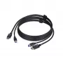 StarTech.com 6 jala (1,8 m) DisplayPort ja USB 5 Gbit/s KVM-kaabel, 4K 60 Hz, universaalselt ühilduv DP 1.2/USB 3.0 kombokaabel KVM-lülititele