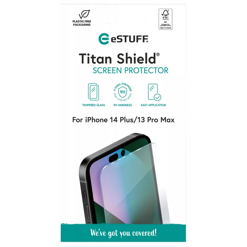 Läbipaistev ekraanikaitse eSTUFF ES501370 Apple iPhone 14 Plus ja iPhone 13 Pro Max jaoks kriimustuskindel