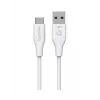 eSTUFF ES605270 USB-kaabel USB 2.0 2 m USB-C USB-A Valge
