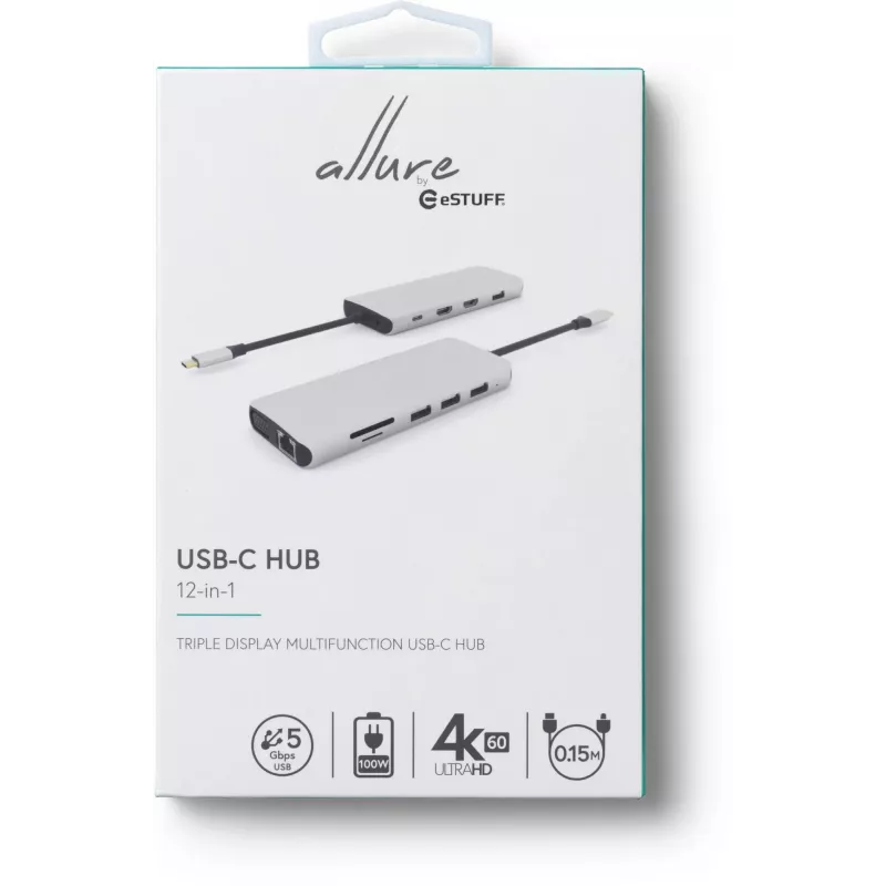 eSTUFF ES623009 liidesejaotur USB 3.2 Gen 1 (3.1 Gen 1) USB-C 5000 Mbit/s Hall