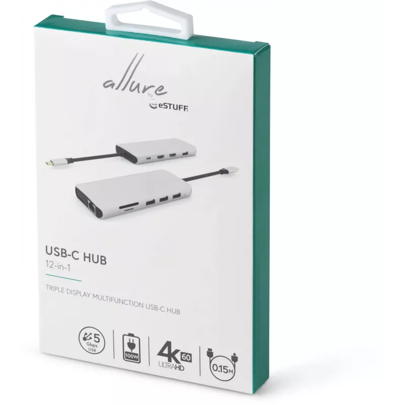 eSTUFF ES623009 liidesejaotur USB 3.2 Gen 1 (3.1 Gen 1) USB-C 5000 Mbit/s Hall