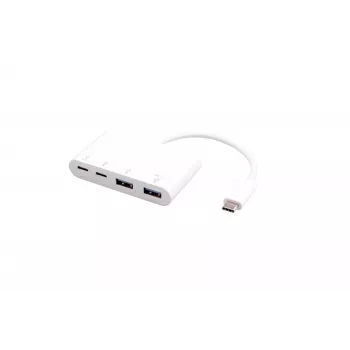 USB-jaotur eSTUFF USB-C 2-le USB 3.0-le ja 2-le USB-C 3.1-le 10000 Mbit/s valge
