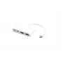 USB-jaotur eSTUFF USB-C 2-le USB 3.0-le ja 2-le USB-C 3.1-le 10000 Mbit/s valge