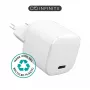eSTUFF 100% taaskasutatud plast – kodulaadur USB-C PD 3A 20W, EL pistik – valge