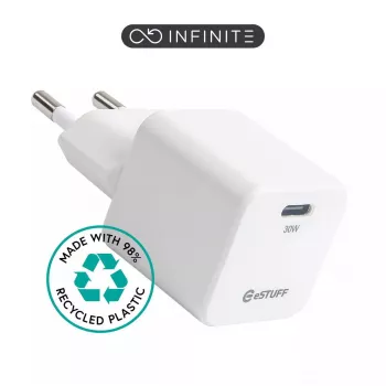 eSTUFF ES637027 mobiilseadme laadija Nutitelefon Valge Vahelduvvool Kiirlaadimine Siseruumides