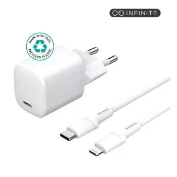 Mobiilseadme laadija eSTUFF ES637500 12V USB USB-C 1,5m valge