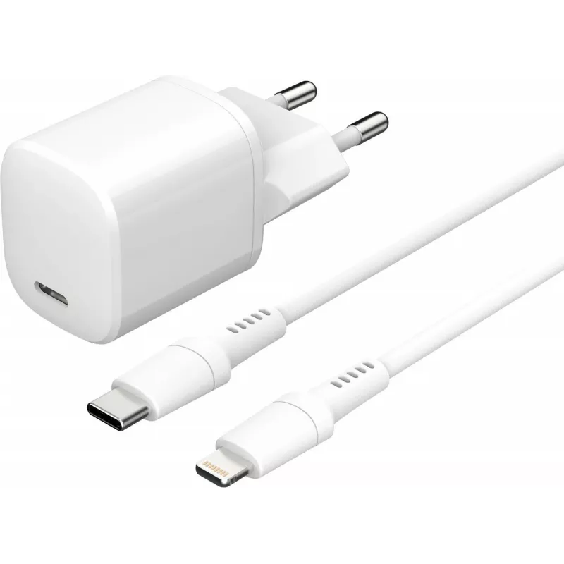 Mobiilseadme laadija eSTUFF ES637500 12V USB USB-C 1,5m valge