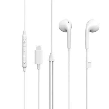 eSTUFF kõrvasisesed kõrvaklapid Apple'i seadmetele, juhtmega, kõned/muusika, 90 g, kõrvaklapid, valge