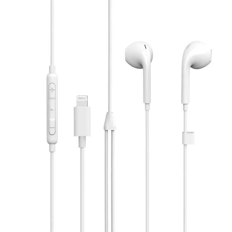 eSTUFF kõrvasisesed kõrvaklapid Apple'i seadmetele, juhtmega, kõned/muusika, 90 g, kõrvaklapid, valge