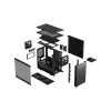 PC korpus Fractal Design Define 7 Nano Must — Mini-ITX/Mini-DTX, ATX toiteplokk, karastatud klaas, 205×399×361 mm
