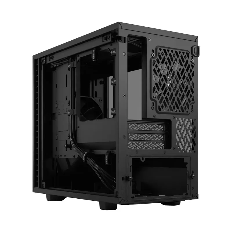 PC korpus Fractal Design Define 7 Nano Must — Mini-ITX/Mini-DTX, ATX toiteplokk, karastatud klaas, 205×399×361 mm
