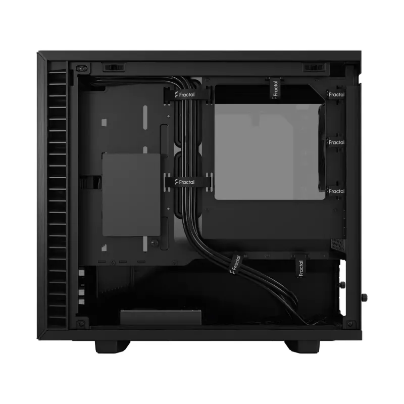 PC korpus Fractal Design Define 7 Nano Must — Mini-ITX/Mini-DTX, ATX toiteplokk, karastatud klaas, 205×399×361 mm