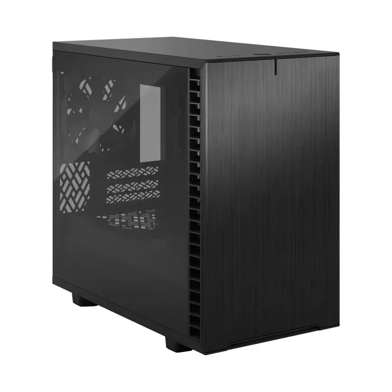 PC korpus Fractal Design Define 7 Nano Must — Mini-ITX/Mini-DTX, ATX toiteplokk, karastatud klaas, 205×399×361 mm