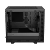 PC korpus Fractal Design Define 7 Nano Must — Mini-ITX/Mini-DTX, ATX toiteplokk, karastatud klaas, 205×399×361 mm