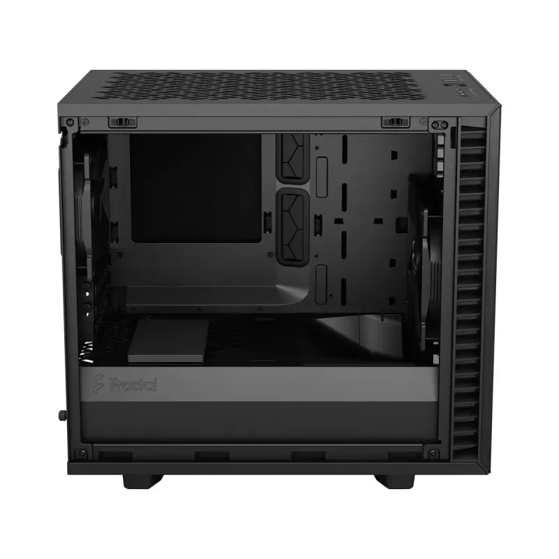 PC korpus Fractal Design Define 7 Nano Must — Mini-ITX/Mini-DTX, ATX toiteplokk, karastatud klaas, 205×399×361 mm