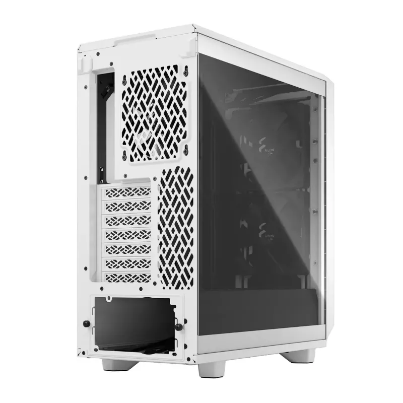 PC Tower Case Fractal Design Meshify 2 Compact — valge, toetab ATX toiteplokki, 2x140 mm ees, 1x120 mm taga, 2,5 tolli/3,5 tolli draive, 210×424×475 mm