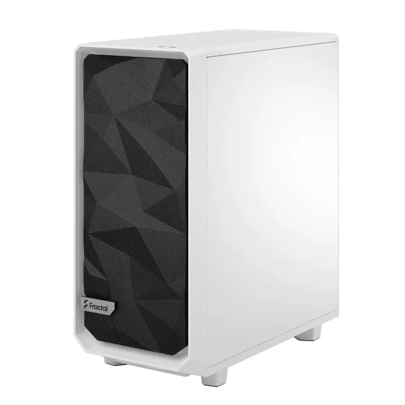 PC Tower Case Fractal Design Meshify 2 Compact — valge, toetab ATX toiteplokki, 2x140 mm ees, 1x120 mm taga, 2,5 tolli/3,5 tolli draive, 210×424×475 mm