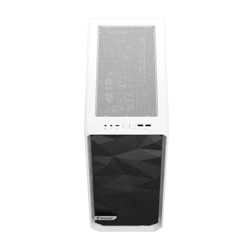 PC Tower Case Fractal Design Meshify 2 Compact — valge, toetab ATX toiteplokki, 2x140 mm ees, 1x120 mm taga, 2,5 tolli/3,5 tolli draive, 210×424×475 mm