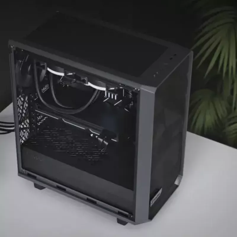 PC Tower Case Fractal Design Meshify 2 Compact — valge, toetab ATX toiteplokki, 2x140 mm ees, 1x120 mm taga, 2,5 tolli/3,5 tolli draive, 210×424×475 mm