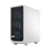 PC case Fractal Design Meshify 2 Compact RGB Valge — ATX/mikroATX/Mini-ITX, toetab 3x120 mm esiosa + 1x120 mm tagumine, 2,5-tollised/3,5-tollised kettad