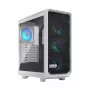 PC case Fractal Design Meshify 2 Compact RGB Valge — ATX/mikroATX/Mini-ITX, toetab 3x120 mm esiosa + 1x120 mm tagumine, 2,5-tollised/3,5-tollised kettad