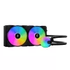 Universaalne vedelikjahutusega CPU jahuti Fractal Design Lumen S28 v2 RGB — 140 mm ventilaatorid, 500–1700 p/min, must