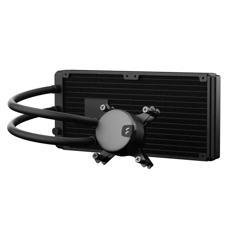 Universaalne vedelikjahutusega CPU jahuti Fractal Design Lumen S28 v2 RGB — 140 mm ventilaatorid, 500–1700 p/min, must