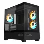 GIGABYTE C201 PANORAMIC arvutikorpus - Mid Tower, m-ATX, 360 mm radiaatori tugi, 3 eelpaigaldatud ventilaatorit, USB 3.0, RGB Fusioni tugi