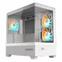 GIGABYTE C201 PANORAMIC ICE PC-korpus – kesktorn, m-ATX, 360 mm radiaatori tugi, 3 eelpaigaldatud ventilaatorit, USB 3.0, RGB Fusioni tugi