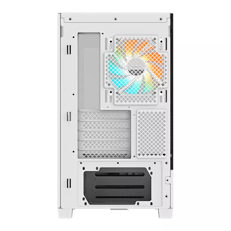 GIGABYTE C201 PANORAMIC ICE PC-korpus – kesktorn, m-ATX, 360 mm radiaatori tugi, 3 eelpaigaldatud ventilaatorit, USB 3.0, RGB Fusioni tugi
