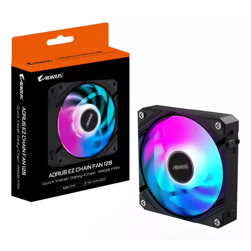Kõik-ühes vedelikjahuti GIGABYTE AORUS EZ CHAIN FAN 120 12 cm Must