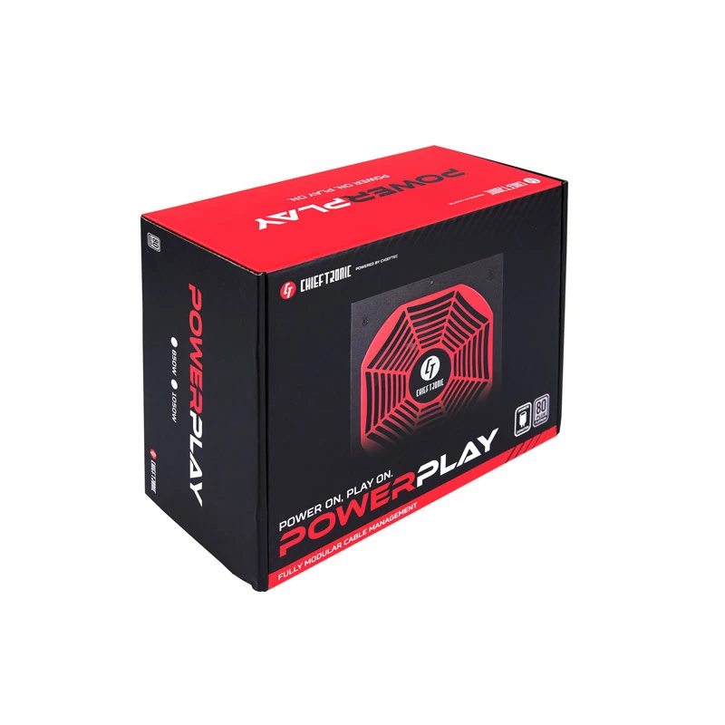 Chieftec PowerPlay toiteplokk 850 W 20+4 pin ATX PS/2 Must, Punane