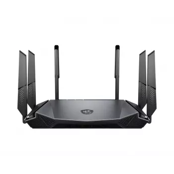 MSI RadiX AX6600 WiFi 6 kolmeribaline traadita ruuter Gigabit Ethernet kolmeribaline (2,4 GHz / 5 GHz / 5 GHz) must
