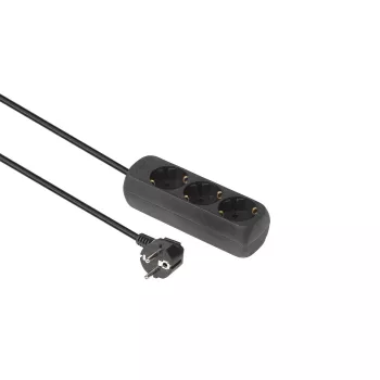 Microconnect GRU003B-WOS toitepikendusjuhe 1,5 m 3 vahelduvvoolu pistikupesa Siseruumides Must