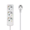 Microconnect GRU003W pikendusjuhe 1,8 m 3 vahelduvvoolu pistikupesa Siseruumidesse Valge