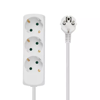 Microconnect GRU003W pikendusjuhe 1,8 m 3 vahelduvvoolu pistikupesa Siseruumidesse Valge