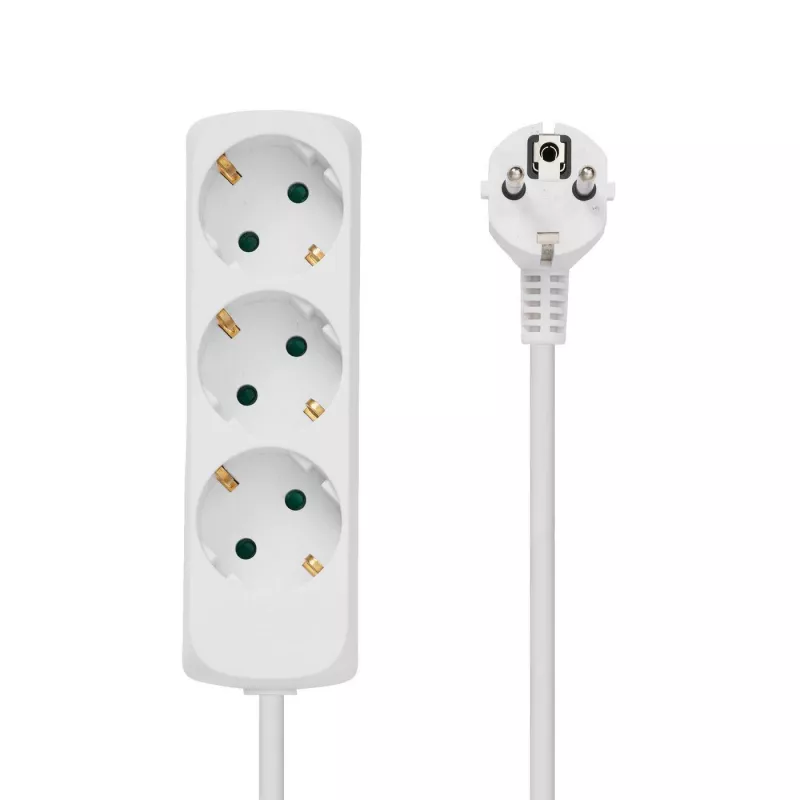 Microconnect GRU003W pikendusjuhe 1,8 m 3 vahelduvvoolu pistikupesa Siseruumidesse Valge