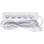 Toitepikenduskaabel Microconnect GRU0055WDK 5m 5 vahelduvvoolupistikut Valge